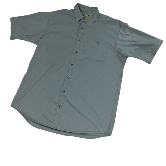 CABELAS, LARGE/TALL, GREEN, SHORT SLEEVE, BUTTON UP. - Picture 5 of 8